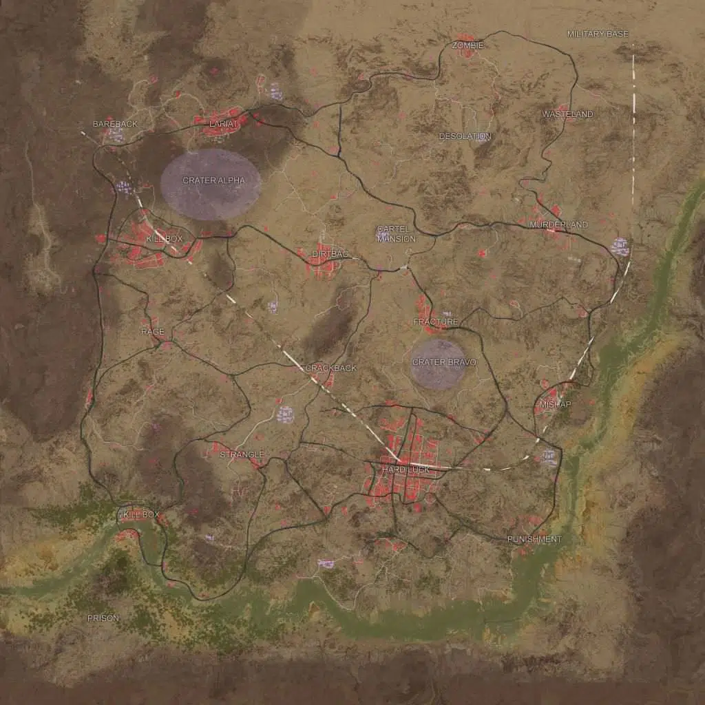 MAP PUBG: La carte dans le désert dévoilée ! 4 carte desert pubg desertmap