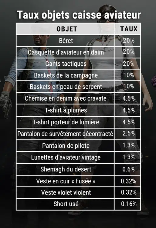 MAJ PUBG PC #13 - Ajout de la Personnalisation des Équipements 2 table lite FR.jpg.ae0c94222ba45f2a77e67dd6f5f31a19