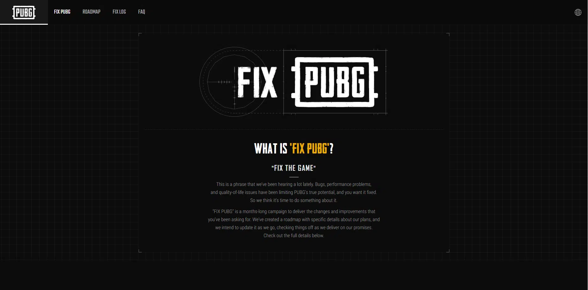 FIX PUBG, la nouvelle initiative de PUBG.Corp pour la correction de bugs 1 site fix bug pubg