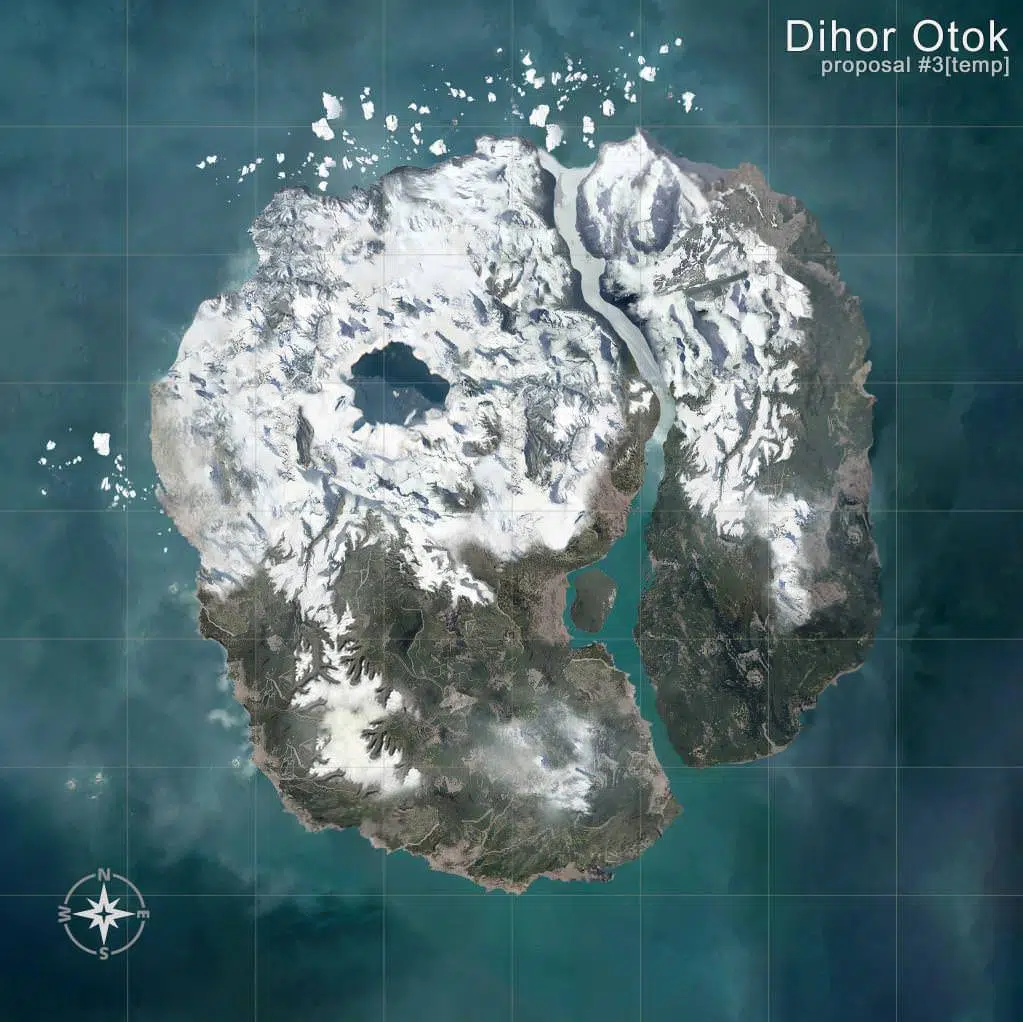 Map Vikendi: La carte dans la neige 6x6km 2 pubg map dans la neige 1