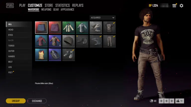 PUBG PC MAJ #21: Nouvelle arme, véhicule et map d'entrainement 10 wardrobe en