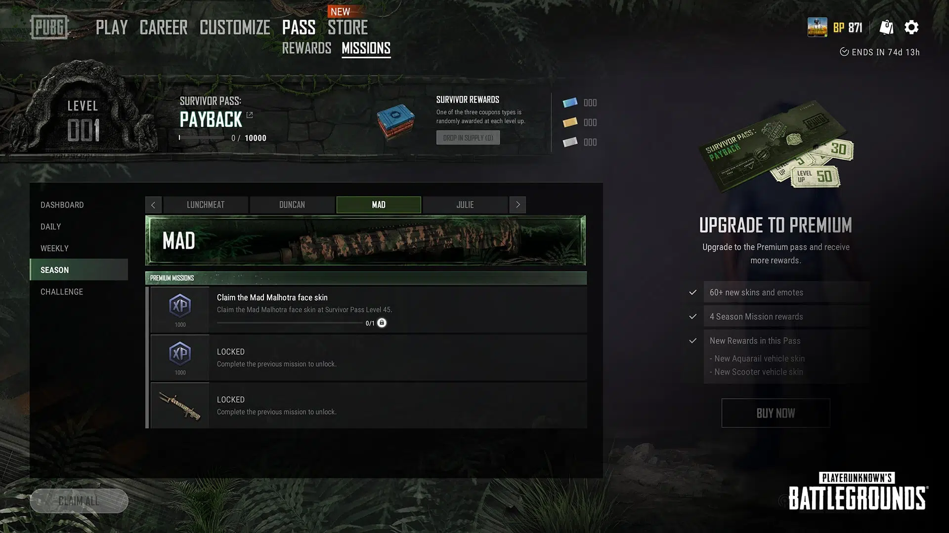 PC Update 8.1 - Patch Notes 13 Pass Survivant Payback update 8 1